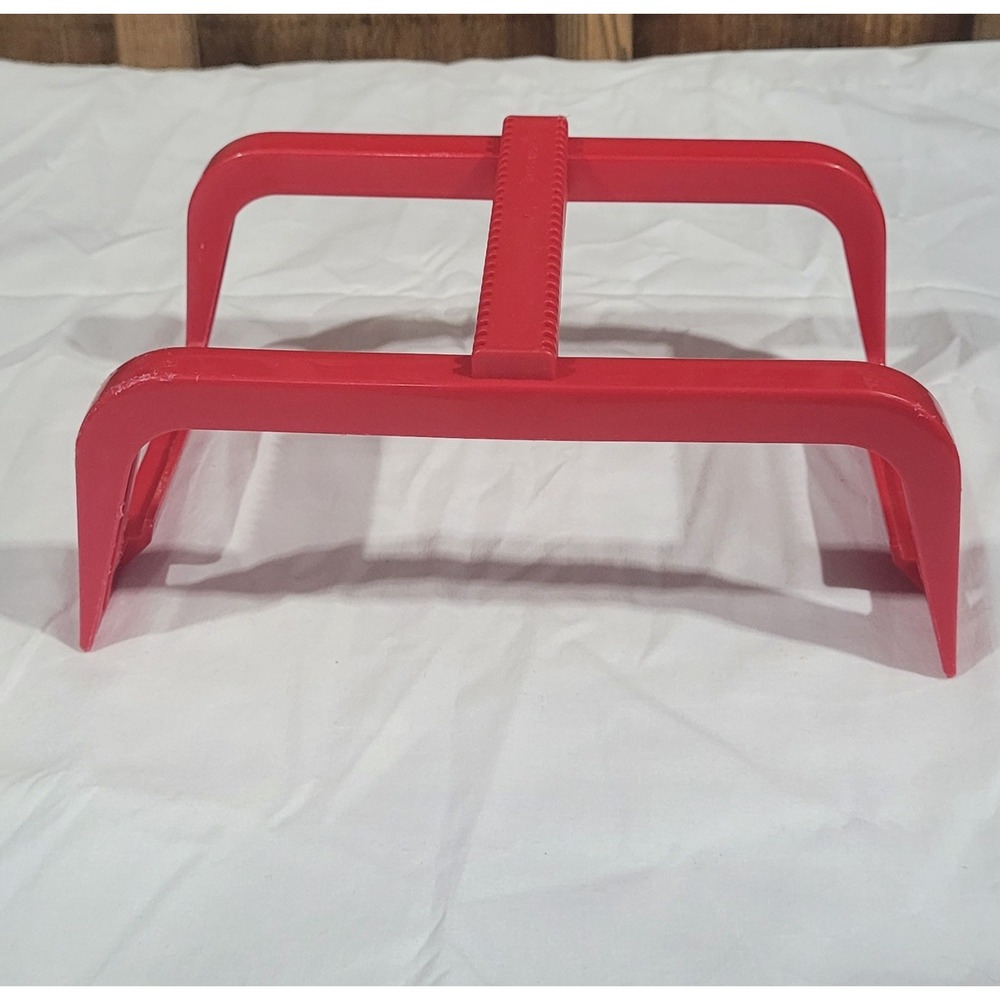 Tupperware Carry ALL Handle 1431 Red Picnic Craft Storage Vintage 70s